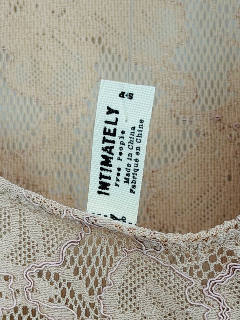 NWT Free People Asymmetrical Tiered Ruffle Hem Pink Lace Dress S | Coquette Boho - Picture 16 of 16